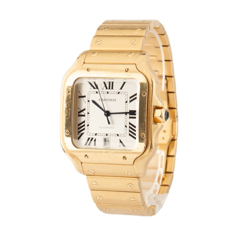 18k Yellow Gold Santos de Cartier Timepiece