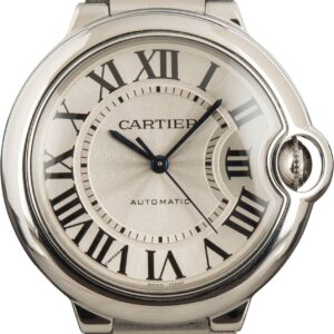 Cartier Ballon Bleu Stainless Metal Watch with Silver Dial