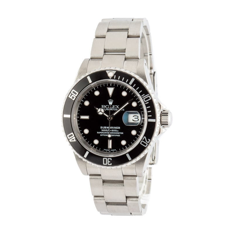 Used Rolex Submariner 16610 in Stainless Metal